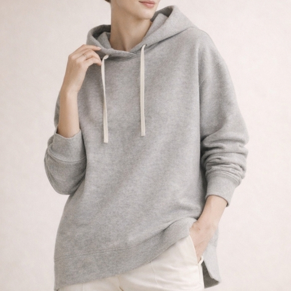 J. Crew Tops - J. Crew Oversized Boyfriend Hoodie Sweatshirt — Heathered Gray S